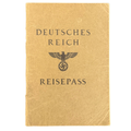 Original 1937 German Reich Passport – Third Reich Travel Document with Photograph and Stamps