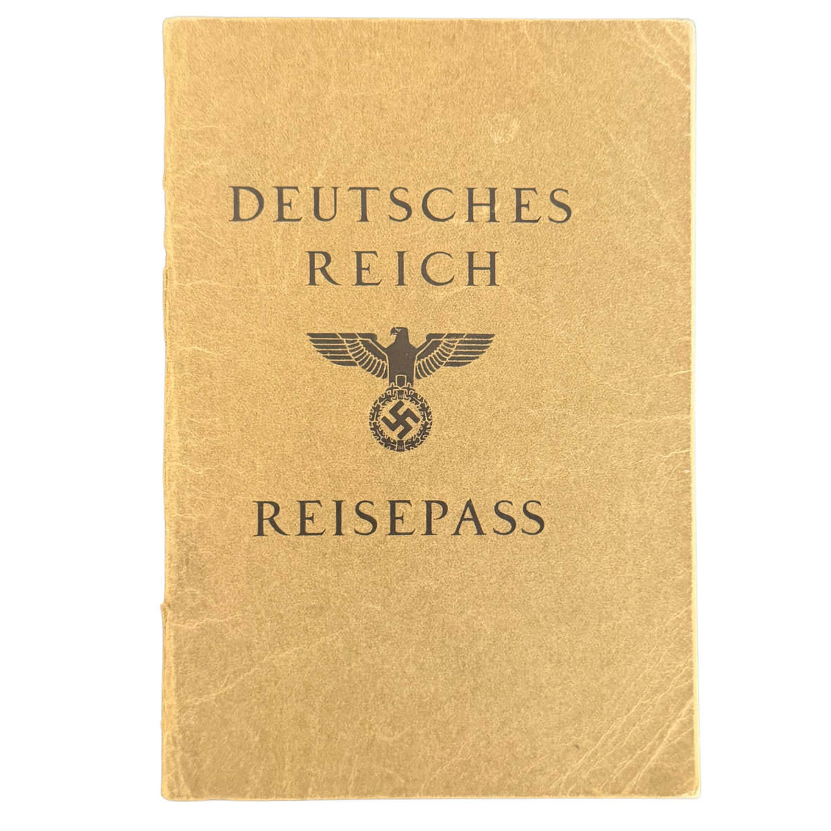Original 1937 German Reich Passport – Third Reich Travel Document with Photograph and Stamps