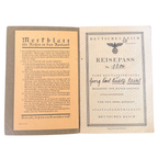 Original 1937 German Reich Passport – Third Reich Travel Document with Photograph and Stamps