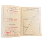 Original 1937 German Reich Passport – Third Reich Travel Document with Photograph and Stamps