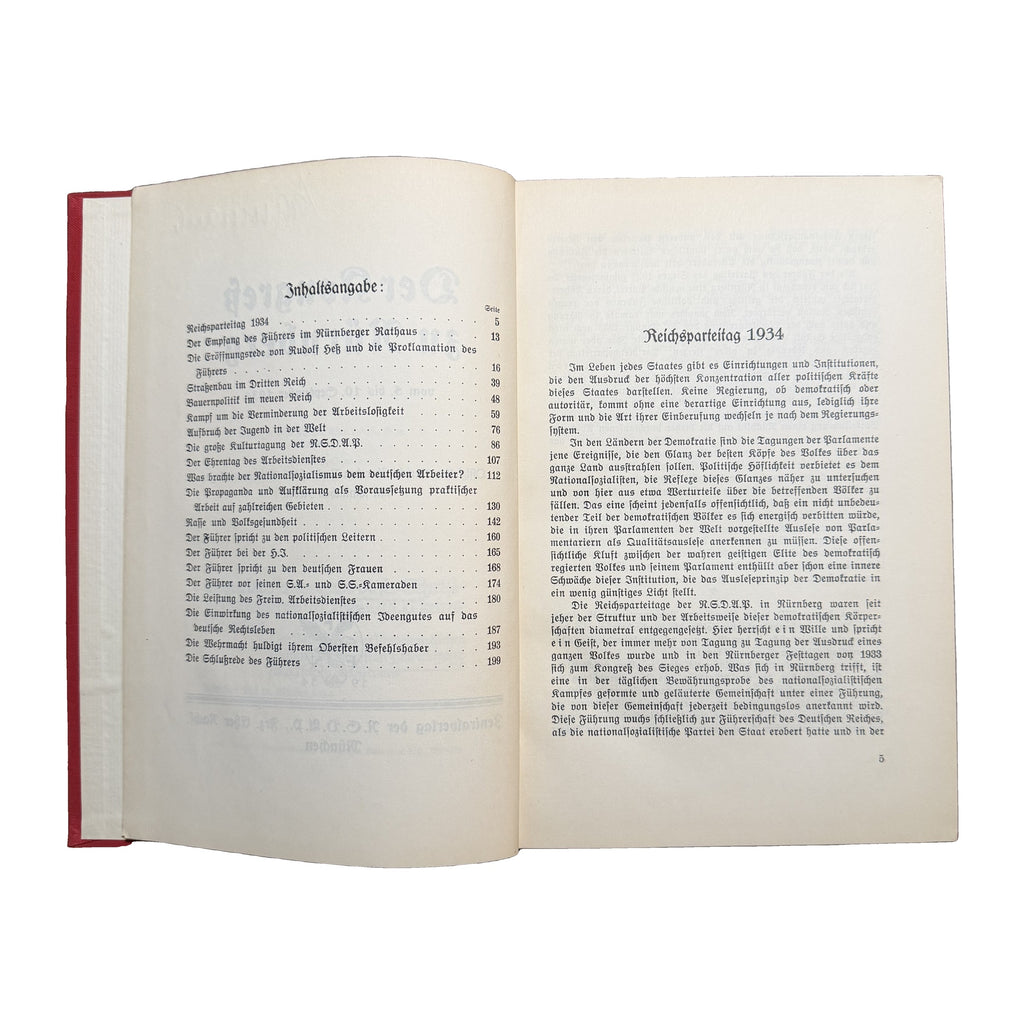 Der Kongreß zu Nürnberg vom 5. bis 10. September 1934 ("The Congress at Nuremberg, 5–10 September 1934") — Zentralverlag der NSDAP, Franz Eher Nachf., München, 1934