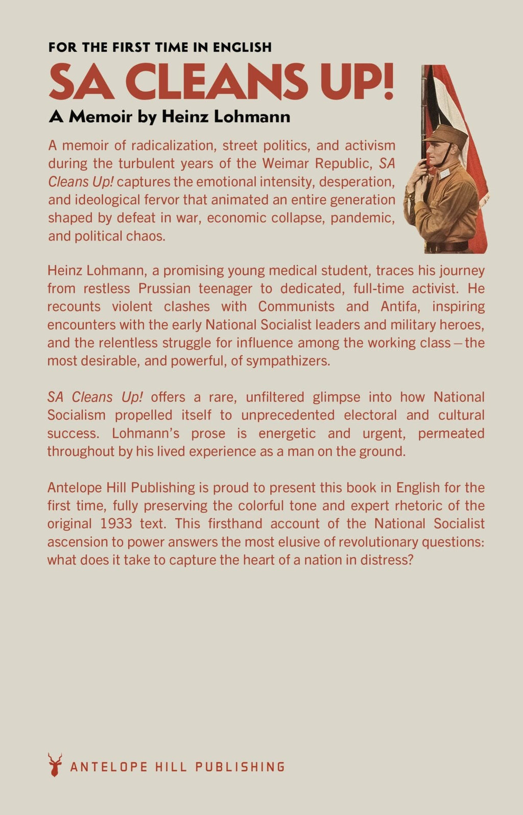 SA Cleans Up! by Heinz Lohmann, WWII Primary Source published by Antelope Hill Publishing
